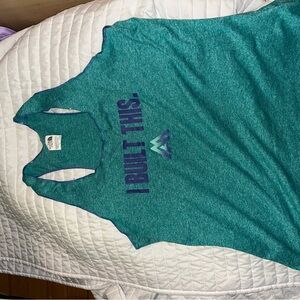 Teal Graphic Tank Top